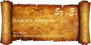 Szakali Edvarda névjegykártya